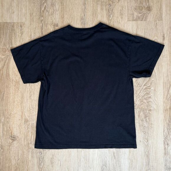 MMA Elite Graphic T-Shirt Skulls Cross Black Blue Print Size Large Cotton - Picture 2 of 5